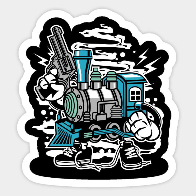 Train locomotive Sticker by Johnny_Sk3tch